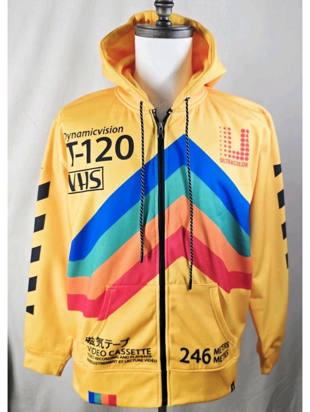 Hoodie Lab VHS Cassette V14 Zip Up Hoodie Size M Medium NWT New With Tags